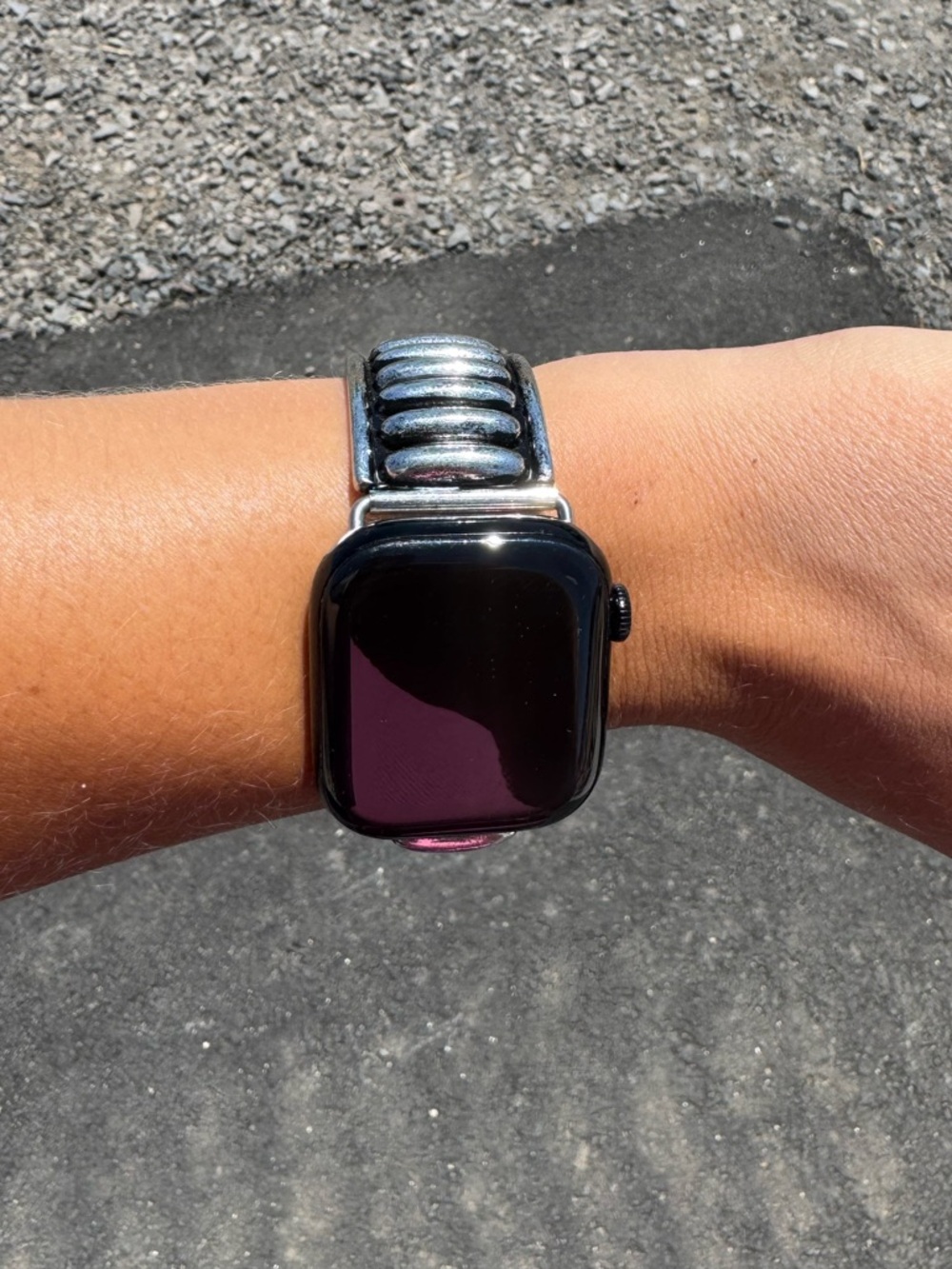 Silver Stretch Band for a Apple watch